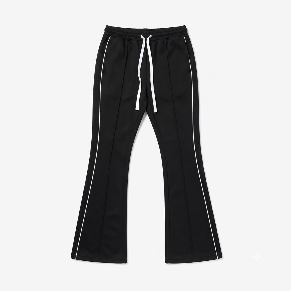 Rebel Minds Men's Black Track Pants Side Stripe Pullover Size Medium